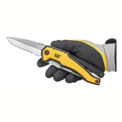 Imagen del producto: Cuchillo Plegable XL Con Funda Acero Inoxidable Cat 980045
