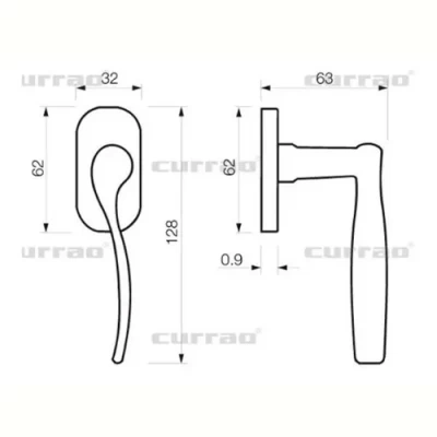 Imagen del producto: Manija Picaporte Verona Currao Doble Balancin C/bocalla Y Rosca