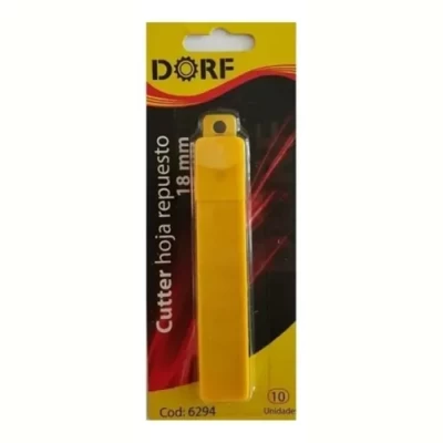 Imagen del producto: Hojas Repuesto Cutter 18mm X 10uds Con Estuche Dorf 6294