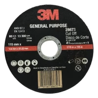 Foto principal de Disco De Corte Amoladora 3m 115 X 1.6 X 22.23mm 28673 Negro