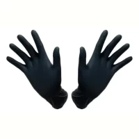 Foto principal de Guante Nitrilo Negro Reforzado Descartable Mediglove X 100