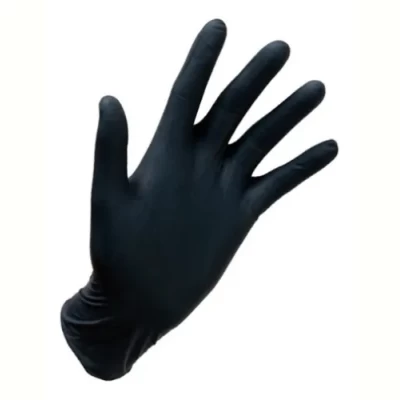 Imagen del producto: Guante Nitrilo Negro Reforzado Descartable Mediglove X 100