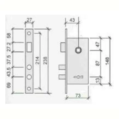 Imagen del producto: Cerradura Para Puerta Prive 2001 Reforzada Doble Perno Derecho