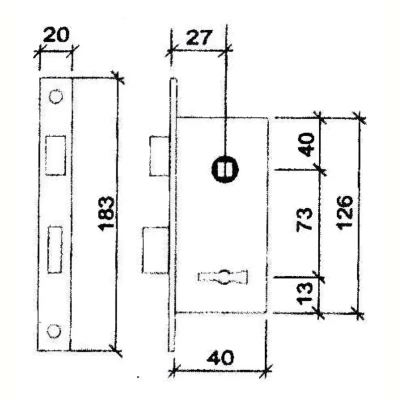 Imagen del producto: Cerradura De Seguridad Doble Paleta Prive 206 Caja Angosta Derecho