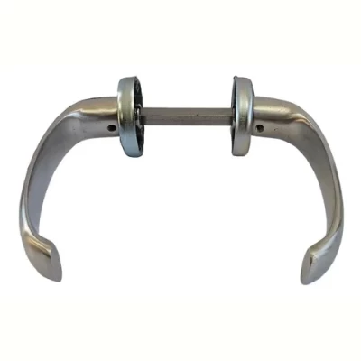 Imagen del producto: Manija Picaporte Sanatorio Aluminio Doble Balancin Con Retroceso