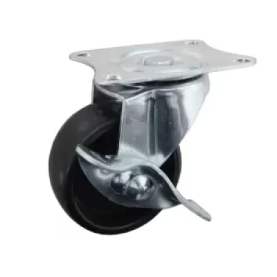 Imagen principal del producto: Rueda Goma Negra 40MM C/Base y Freno