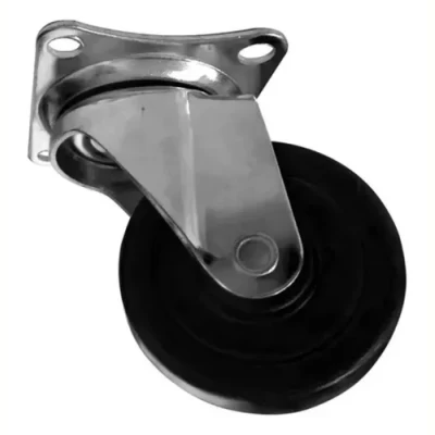 Imagen principal del producto: Rueda Goma Negra C/Base 75MM