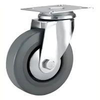 Foto principal de Rueda Tecno Goma Gris Con Base 100MM