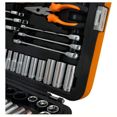 Imagen del producto: Juego Herramientas Lusqtoff 150pzs Racing Caja Set Tubos Naranja