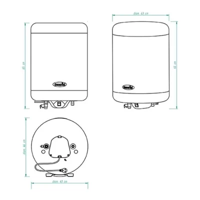 Imagen del producto: Termotanque Electrico Escorial 55 Litros