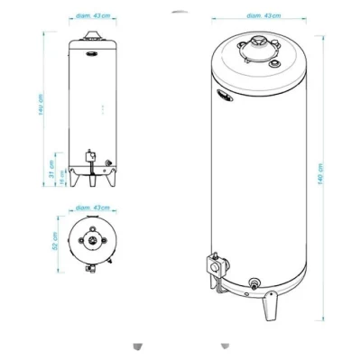 Imagen del producto: Termotanque Multigas 120 Litros Escorial